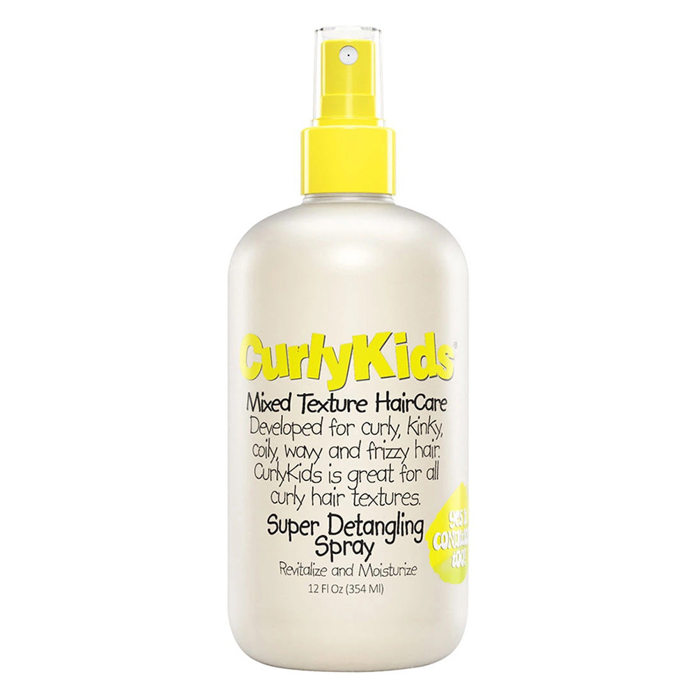 CurlyKids Mixed Texture Hair Care Revitalize and Moisturize Super Detangle Spray 12Oz (360ml)